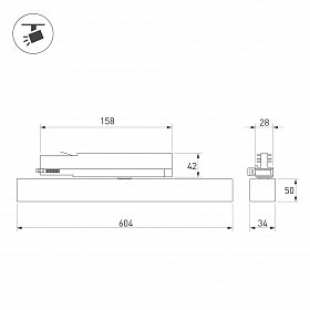 Светильник LGD-FLAT-4TR-S605-25W Day4000 (WH, 100 deg, 230V) (Arlight, IP20 Металл, 3 года)