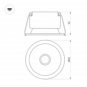 Светильник MS-HARBOR-R82-10W Day4000 (BK, 24 deg, 230V) (Arlight, IP20 Металл, 5 лет)