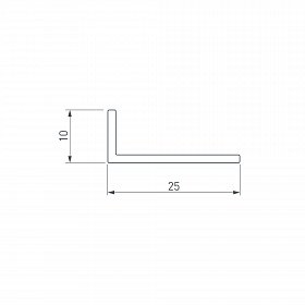 Уголок ARH-W25х10х1,5-2000 ANOD (Arlight, Алюминий)