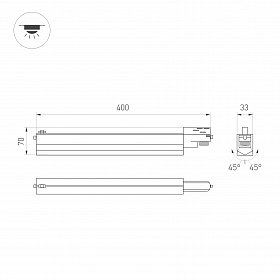 Светильник LGD-NEPTUN-4TR-L400-10W Day4000 (BK, 100 deg, 230V) (Arlight, IP20 Металл, 5 лет)