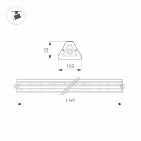 Светильник SP-LAGERN-L1200-200W Day5000 (WH, 50х90 deg, 230V) (Arlight, IP65 Металл, 5 лет)