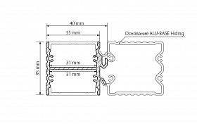 Профиль с экраном ALU-BASE-PW35D-2000 ANOD+FROST (Arlight, Металл)