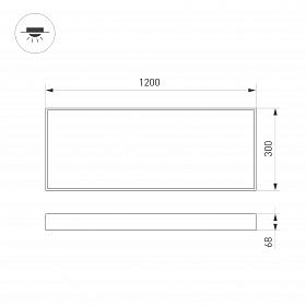 Панель IM-EMERGENCY-1.5H-S300x1200-45W White6000 (WH, 120 deg, 230V) (Arlight, IP40 Металл, 2 года)