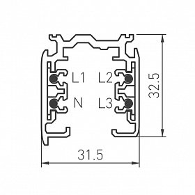 Трек LGD-4TR-TRACK-2000-WH-M (C) (Arlight, IP20 Металл, 3 года)