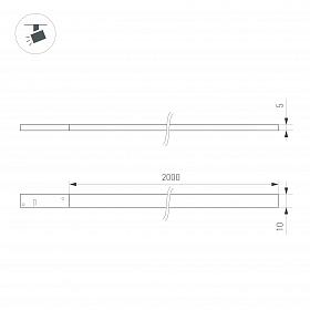 Светильник MAG-MICROCOSM-FLAT-ELASTIC-L2000-16W Day4000 (BK, 100 deg, 24V) (Arlight, IP20 Пластик, 3 года)