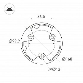 Светильник LGD-GUIDE-BOLL-H800-20W Warm3500-MIX (GR, 280 deg, 230V) (Arlight, IP65 Металл, 5 лет)