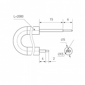 Провод питания ARL-MOONLIGHT-20AWG-2W-D4.5-CU-2000 White (Arlight, Закрытый)