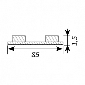 Светодиодная лента S2-2500 24V Warm2400 85mm (2835, 560 LED/m, LUX) (ARL, 40 Вт/м, IP20)