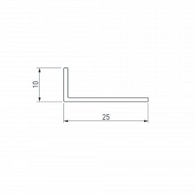 Уголок ARH-W25х10х1,2-6000 ANOD (Arlight, Алюминий)