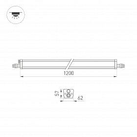 Светильник ALT-TUBULAR-1200-28W Day4000 (WH, 120 deg, 230V) (Arlight, IP65 Пластик, 5 лет)