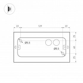 Светильник SP-WALL-FLAT-S170x90-2x6W Day4000 (GR, 120 deg, 230V) (Arlight, IP54 Металл, 3 года)