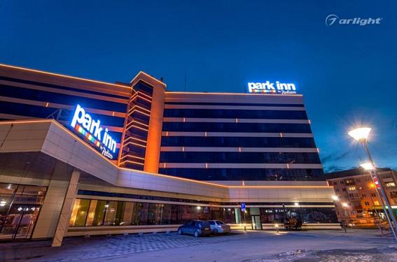 Светодиодная подсветка отеля Park Inn