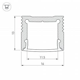 Профиль SL-SLIM-H13-2000 ANOD (Arlight, Металл)
