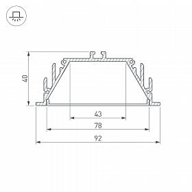 Профиль с экраном ALU-POWER-RW80F-2000 ANOD+FROST (Arlight, Алюминий)