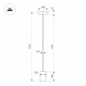 Светильник SP-SAMSARA-FLOOR-16W Warm3000 (WH, 110 deg, 230V) (Arlight, IP20 Металл, 3 года)